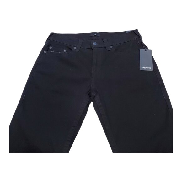 NWT TRUE RELIGION Men's Geno Relaxed Slim Black Jeans - Picture 3 of 16